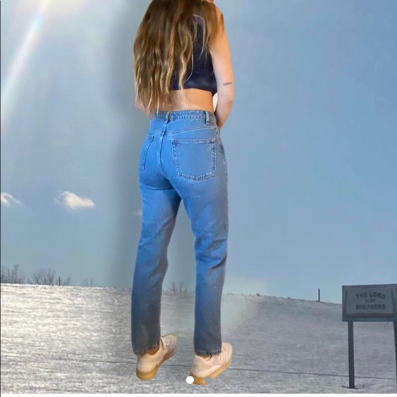 ASOS TALL straight leg high waist denim BNWT - Picture 4 of 4